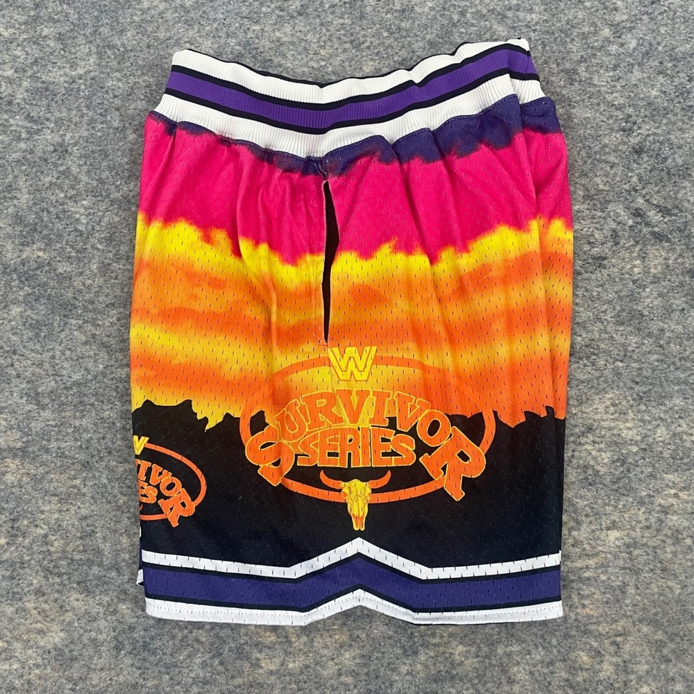 Chalk Line WWE Survivor Series 1994 Mesh Shorts Sunset Retro Small No Tag